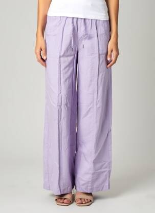 Platus kelnes krepos audinys normala dydis violetinis STREET ONE moteris