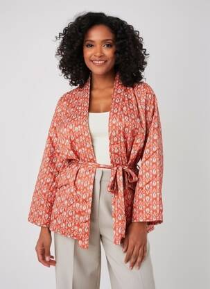 Kimono striukė kardigano apykaklė raudona HOD moteris