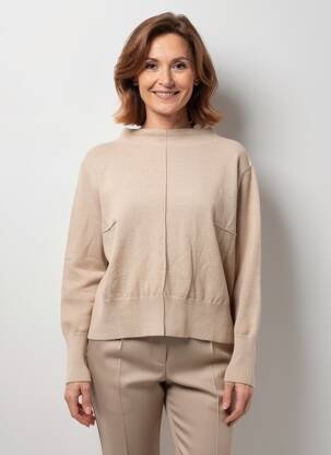 Megztinis chinamas audinys ilgos rankovės bežinis GEVANA moteris