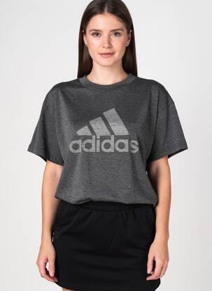 T-marškinys sietspausdinimas trumpas rankovės pilka ADIDAS moteris