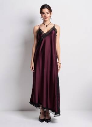 Ilga suknelė plonos dirželiai plonos dirželiai violetinis IMPERIAL moteris