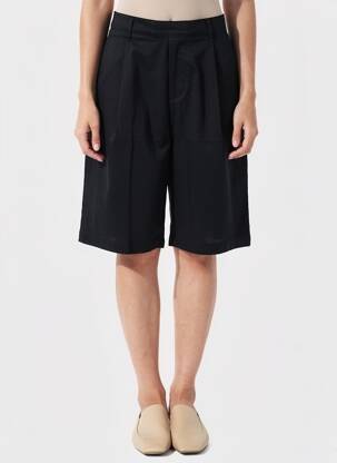 Bermudas aukšta talija aukšta talija juodas LEON & HARPER moteris