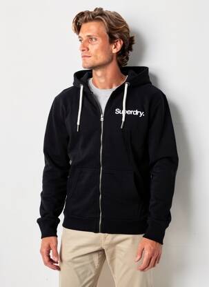 Kasdienis švarkas apatinė dalis siaura juodas SUPERDRY vyras