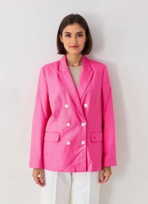 Stilinga striukė netikros kišenės rožinė TOMMY HILFIGER moteris