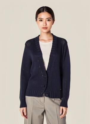 Ilgų rankovių liemenė apatinė dalis siaura mėlyna TRUSSARDI JEANS moteris
