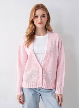 Ilgų rankovių liemenė apatinė dalis siaura rožinė TRUSSARDI JEANS moteris