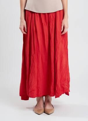 Ilgas sijonas išplatėjusi kirpimas raudona NEW COLLECTION moteris
