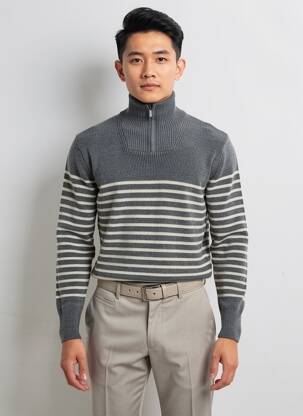 Megztinis tamprumas ilgos rankovės pilka KNOWLEDGE COTTON APPAREL vyras