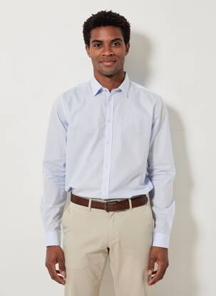 Ilgomis rankovėmis marškinys centrinė iškirptė mėlyna SCOTCH & SODA vyras
