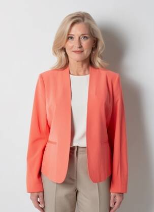 Švarkas kišenės oranžinė JULIE GUERLANDE moteris