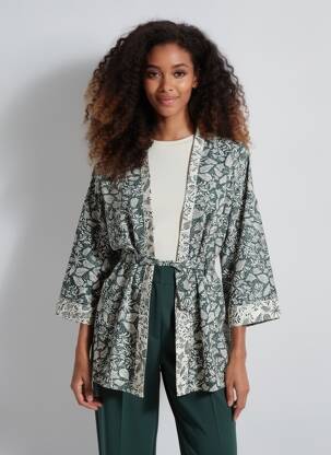 Kimono striukė col v žalias I.CODE (By IKKS) moteris