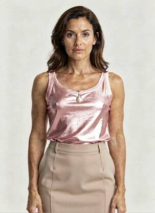 Viršūnė kvadratinis apykaklė be rankų rožinė ELISA CAVALETTI moteris