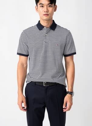 Polo juostelės raštas trumpas rankovės mėlyna TOMMY HILFIGER vyras