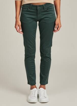 Lieknos kelnės popelinos audinys, kuris pasižymi lygiu ir tankiu paviršiumi. normala dydis žalias NOIR'N'BLEU moteris