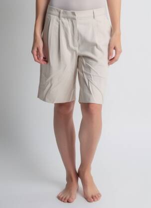 Bermudas aukšta talija aukšta talija bežinis PIECES moteris