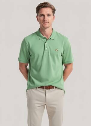 Polo tamprumas trumpas rankovės žalias LYLE & SCOTT vyras
