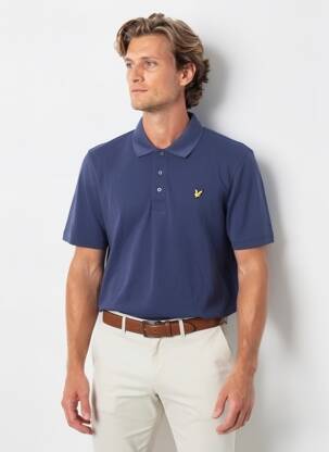 Polo tamprumas trumpas rankovės mėlyna LYLE & SCOTT vyras