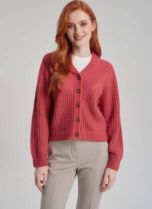 Ilgų rankovių liemenė apvalus kaklas rožinė WRANGLER moteris