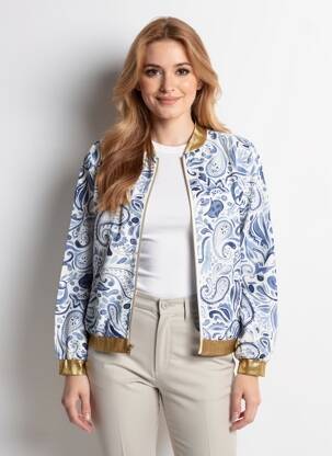 Striukė col v mėlyna MISS SARA FASHION moteris