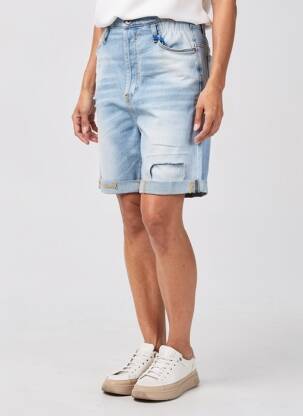 Bermudas tiesi kirpimas normala dydis mėlyna S.WOMAN moteris