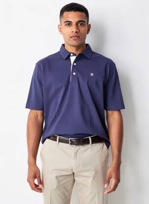 Polo jersey audinys trumpas rankovės mėlyna SERGE BLANCO vyras