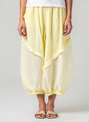 7/8 kelnės elastinė dydis normala dydis geltona NEW COLLECTION moteris