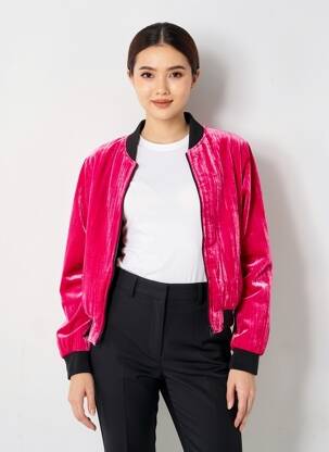 Striukė satino efektas rožinė THE KOOPLES moteris