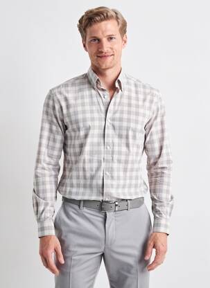 Ilgomis rankovėmis marškinys tinklelio raštas pilka MARCIANO BY GUESS vyras