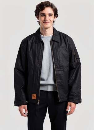 Striukė kišenės juodas BOMBERS vyras