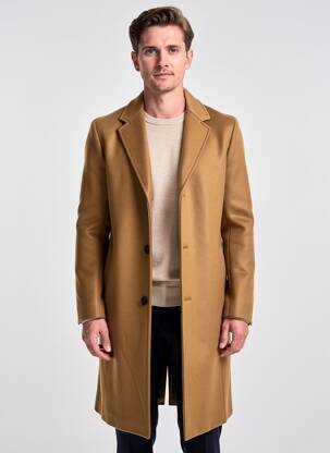 Ilgas paltas tiesi kirpimas be gobtuvų žalias THE KOOPLES vyras