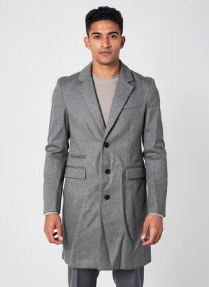 Ilgas paltas tiesi kirpimas be gobtuvų pilka THE KOOPLES vyras