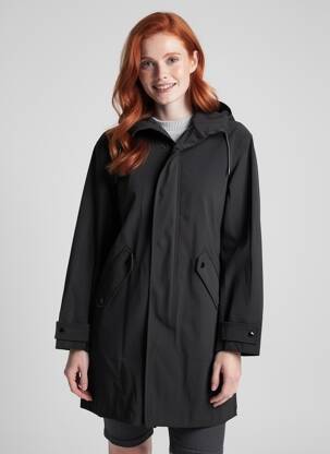Parka dvigubai apdailinta vidinė dalis su gobtuvu juodas THE KOOPLES moteris