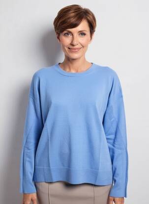 Megztinis tamprumas ilgos rankovės mėlyna BARBARA LEBEK moteris