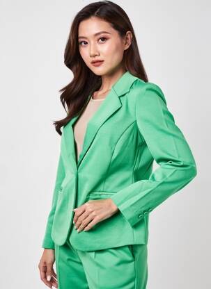 Švarkas šališka vidaus apdaila žalias ICHI moteris