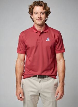 Polo tamprumas trumpas rankovės raudona LE COQ SPORTIF vyras