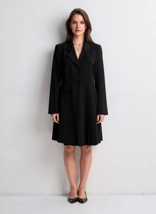 Pusilgių suknelė ilgos rankovės ilgos rankovės juodas CULTURE MIX moteris