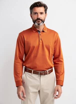Polo ilgos rankovės ilgos rankovės oranžinė MASSIMO BONI vyras