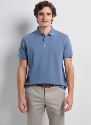 Polo tamprumas trumpas rankovės tamsiai mėlyna TOMMY HILFIGER vyras