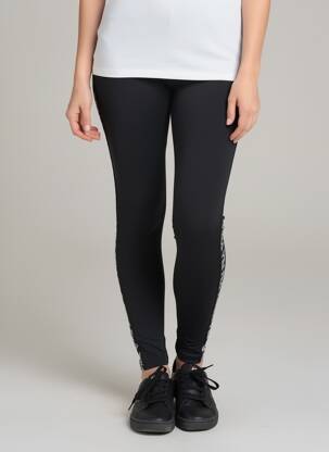 Legingas jersey audinys normala dydis juodas FILA moteris
