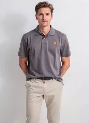 Polo jersey audinys trumpas rankovės pilka DIKE vyras