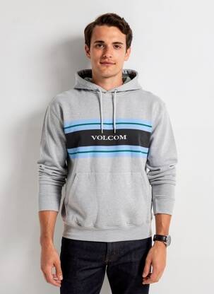 Kapišonas jersey audinys ilgos rankovės pilka VOLCOM vyras