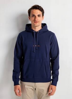 Kapišonas jersey audinys ilgos rankovės mėlyna JACK & JONES vyras