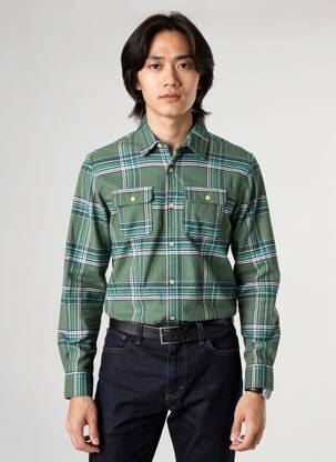 Ilgomis rankovėmis marškinys kišenės žalias SCOTCH & SODA vyras