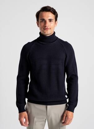 Megztinis su aukštu kaklu tamprumas ilgos rankovės mėlyna JACK & JONES vyras