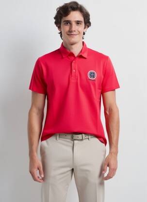 Polo tiesi kirpimas trumpas rankovės raudona CAMBERABERO vyras
