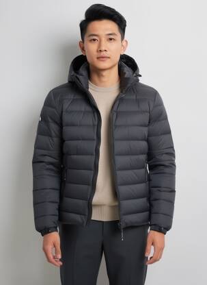 Pūkinė striukė pilka SUPERDRY vyras