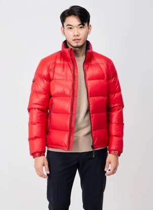Pūkinė striukė raudona SUPERDRY vyras