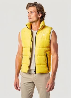 Pūkinė striukė geltona SUPERDRY vyras