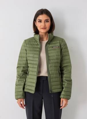Pūkinė striukė kaki SUPERDRY moteris