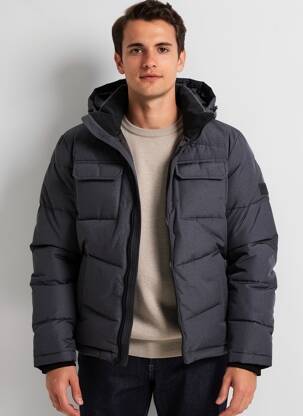 Pūkinė striukė pilka JACK & JONES vyras